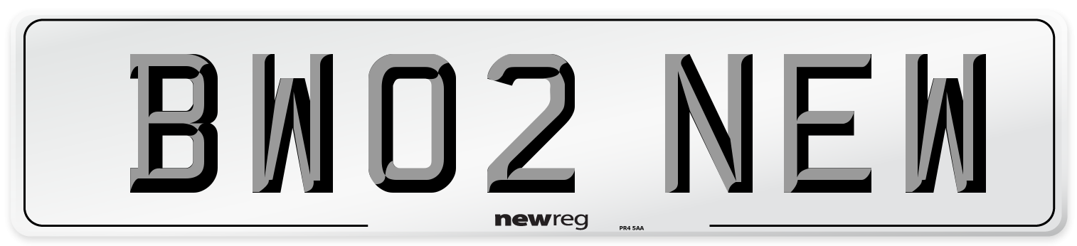 BW02 NEW Number Plate from New Reg